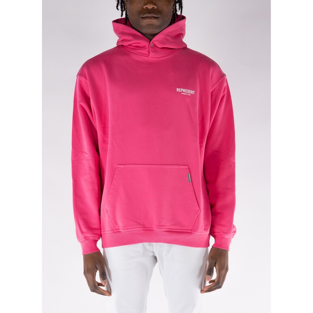 Represent Owners Club Hoodie Pink Graphic Logo Heavyweight Cotton Long‎ Sleeve S